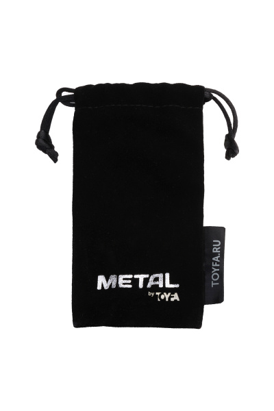 Анальная втулка TOYFA Metall, металл, серебристая, с кристаллом цвета рубин, 9,5 см, Ø 4 см, 420 г
