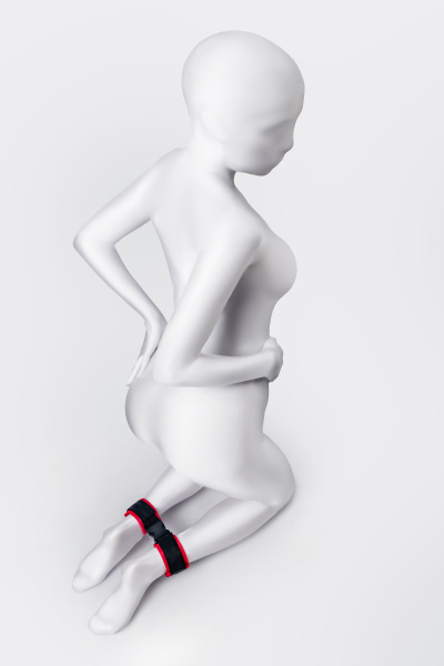 Поножи Anonymo.велюр, красные, 29 см