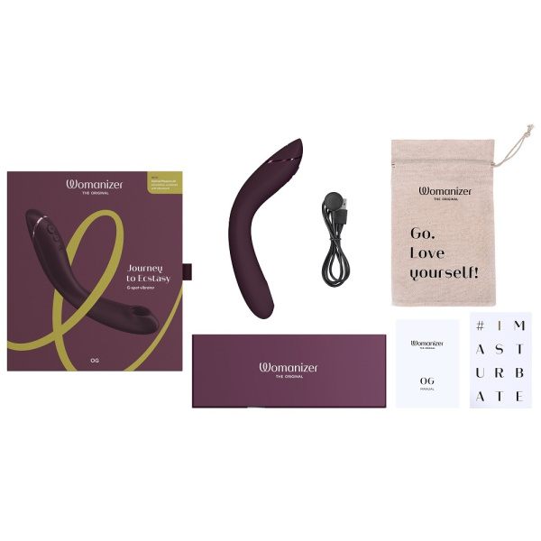 Стимулятор G-точки Womanizer OG c технологией Pleasure Air и вибрацией фиолетовый