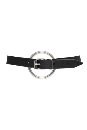 Чокер с круглым кольцом, модель 1 Pecado BDSM, натуральная кожа, черный